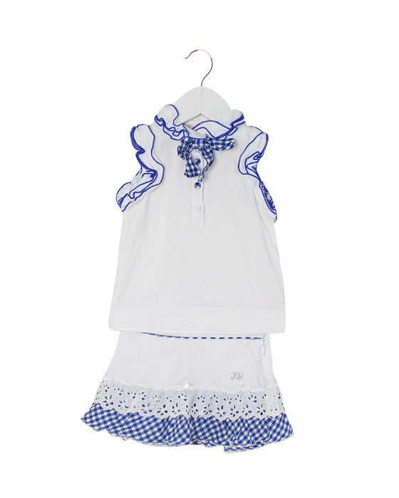 White Nicholas & Bears Sleeveless Top & Skirt Set 18M at Retykle