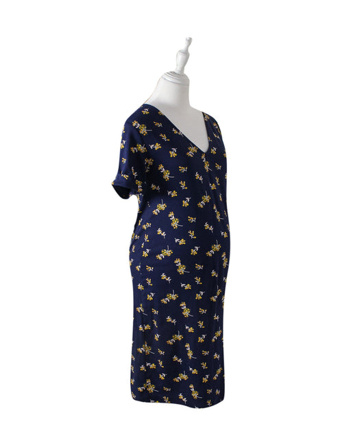 A Navy Short Sleeve Dresses from Mamalicious in size M for maternity. (Front View)