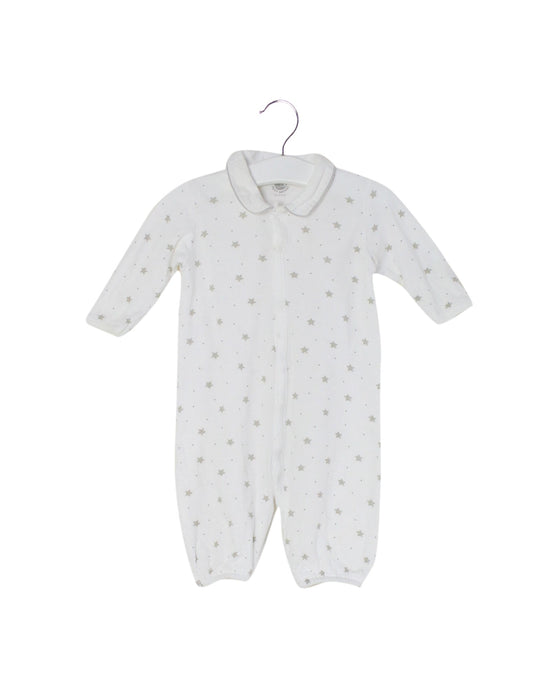 A Ivory Long Sleeve Jumpsuits from Petit Bateau in size 0-3M for boy. (Front View)