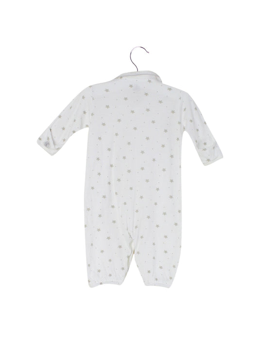 A Ivory Long Sleeve Jumpsuits from Petit Bateau in size 0-3M for boy. (Back View)