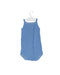 A Blue Sleeveless Bodysuits from Petit Bateau in size 0-3M for girl. (Back View)