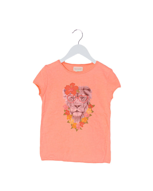 A Orange Short Sleeve T Shirts from Arsène et les pipelettes in size 6T for girl. (Front View)