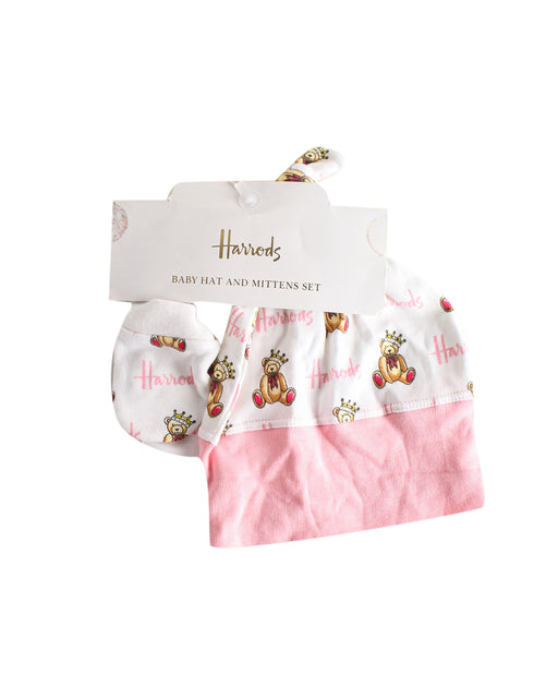 Pink Harrods Baby Hat and Mittens Set 0M - 3M at Retykle
