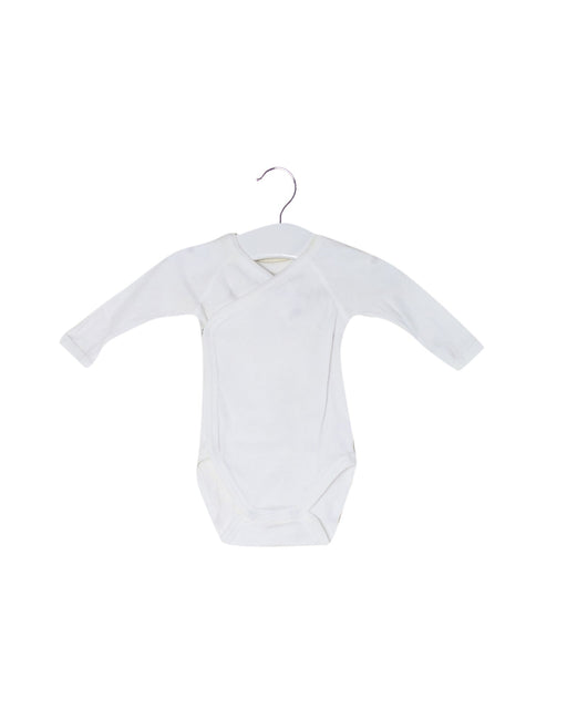 A White Long Sleeve Bodysuits from Petit Bateau in size 0-3M for neutral. (Front View)
