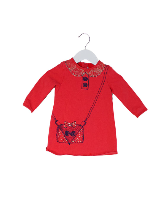 Red Little Marc Jacobs Long Sleeve Dress 12M at Retykle