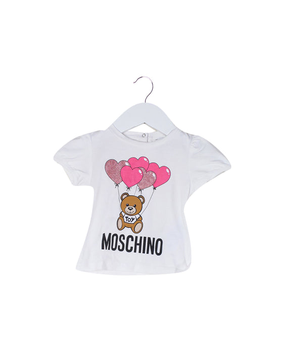 Pink Moschino Short Sleeve Top 6-9M (67cm) at Retykle