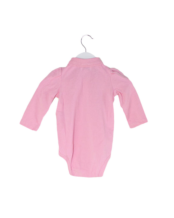 A Pink Long Sleeve Bodysuits from Ralph Lauren in size 3-6M for girl. (Back View)