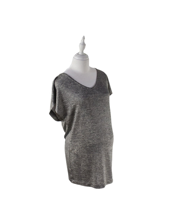 Grey Fragile Maternity Short Sleeve Top S at Retykle