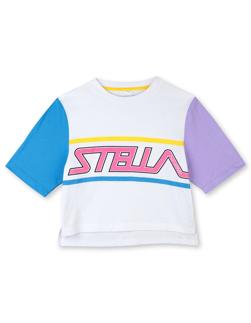 A Multicolour Short Sleeve T Shirts from Stella McCartney in size 3T for girl. (Front View)