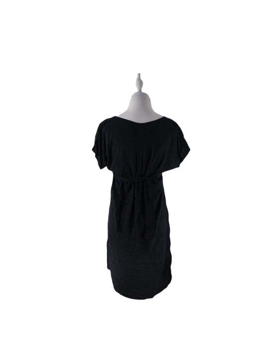 A Black Short Sleeve Dresses from Seraphine in size S for maternity. (Back View)