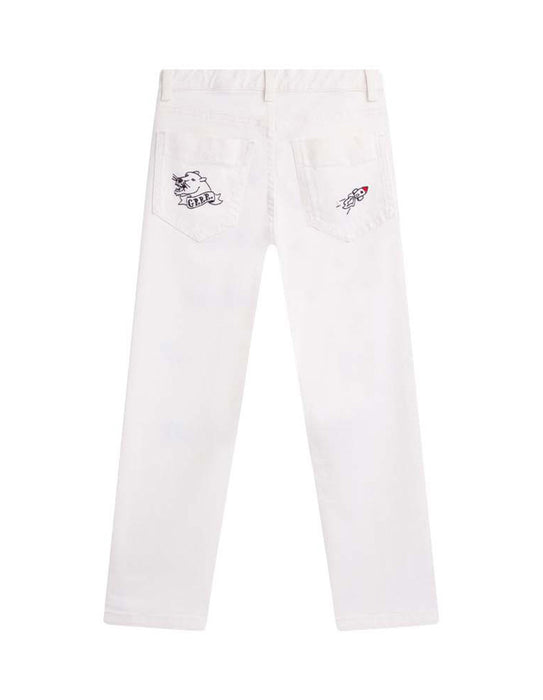 White Bonpoint Casual Pants 4 - 12Y at Retykle