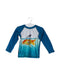 A Blue Rash Guards from Molo in size 6-12M for girl. (Front View)