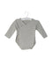 A Grey Long Sleeve Bodysuits from Natures Purest in size 0-3M for neutral. (Front View)
