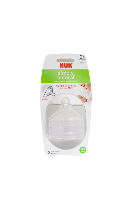 Transparent Nuk Slow Flow Nipples O/S (4 x 0M+ , 1 x 1M+) at Retykle