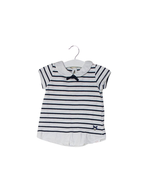 A Navy Short Sleeve Tops from J by Jasper Conran in size 12-18M for girl. (Front View)