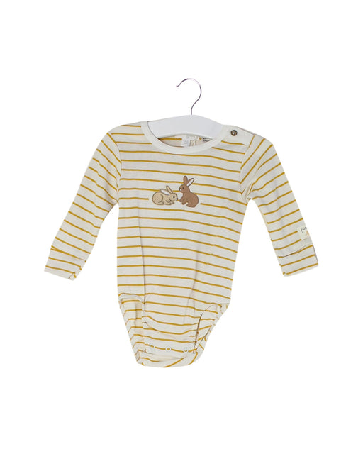 A Brown Long Sleeve Bodysuits from Purebaby in size 3-6M for boy. (Front View)