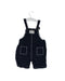 Navy Petit Bateau Overall Shorts 12M at Retykle