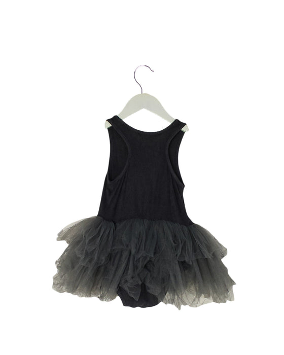 A Black Sleeveless Dresses from iloveplum in size 2T for girl. (Back View)