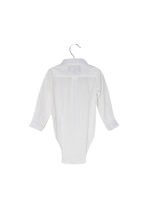 A White Long Sleeve Bodysuits from babycottons. in size 6-12M for neutral. (Back View)