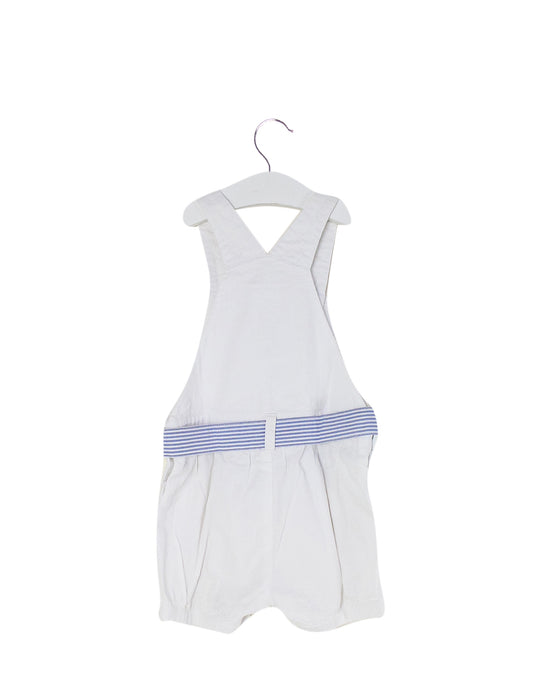 White Jacadi Overall Shorts 6-12M at Retykle