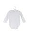 A White Long Sleeve Bodysuits from Mides in size 3-6M for girl. (Front View)