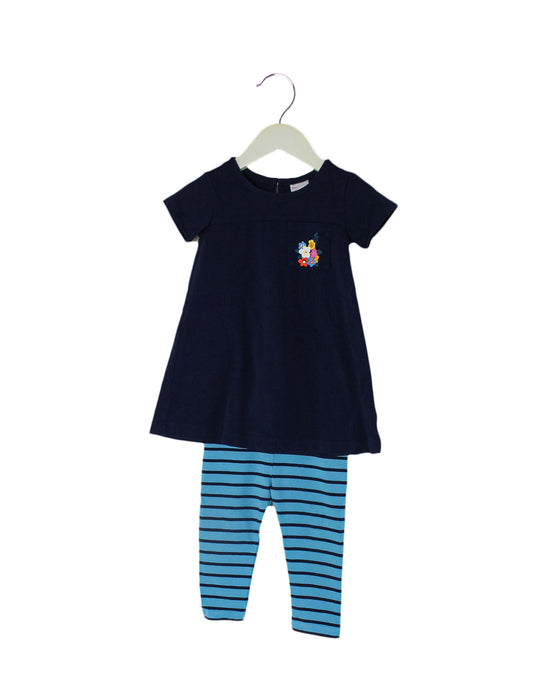 Navy Hanna Andersson Dress and Leggings Set 12-18M at Retykle