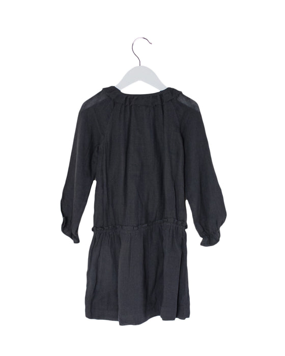 Grey Velveteen Long Sleeve Dress 6T at Retykle