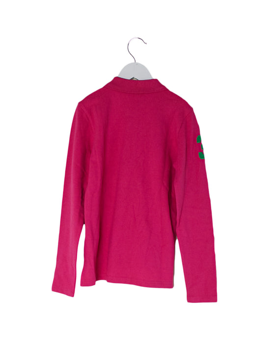 Pink Ralph Lauren Long Sleeve Polo 8Y - 10Y at Retykle