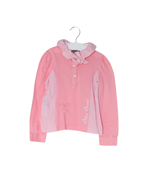 Pink Nicholas & Bears Long Sleeve Polo 6T at Retykle