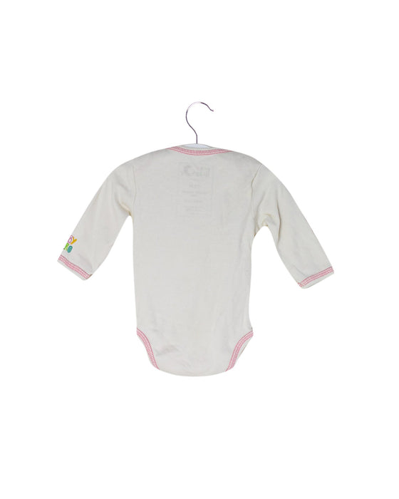 A Ivory Long Sleeve Bodysuits from Baby Hero in size 0-3M for girl. (Back View)