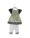 White Nicole Miller Short Sleeve Dress and Pants Set12M at Retykle