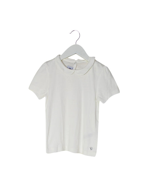 A Ivory Short Sleeve Tops from Petit Bateau in size 6T for girl. (Front View)