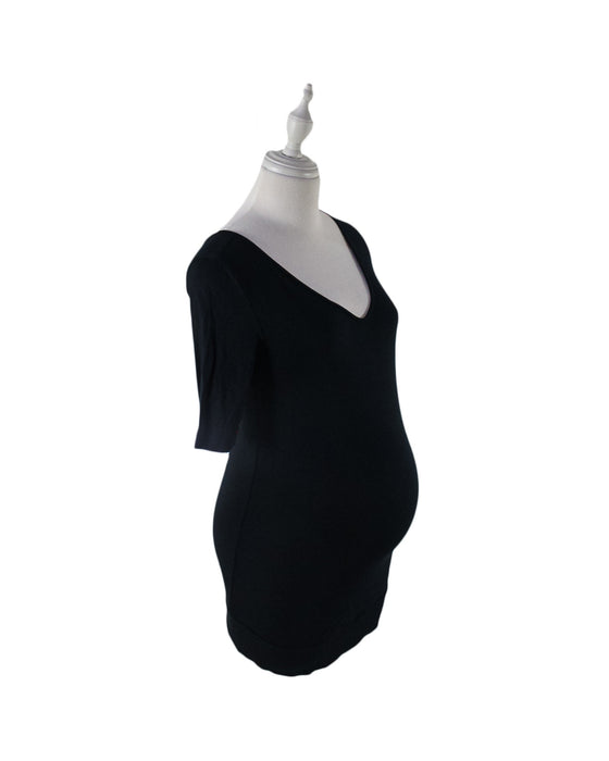 Black De mois en moi Maternity Short Sleeve Top XS (Size 34) at Retykle