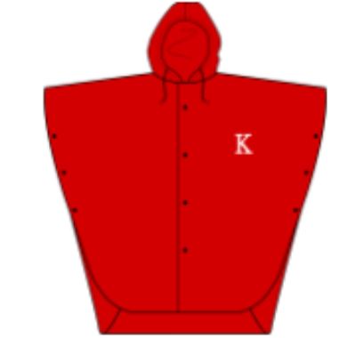 Kellett School Prep Red Raincoat Size S-L
