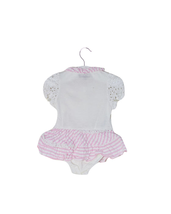 White Nicholas & Bears Short Sleeve Romper Dress 3M at Retykle