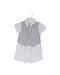 A Grey Short Sleeve Rompers from Nicholas & Bears in size 0-3M for boy. (Front View)