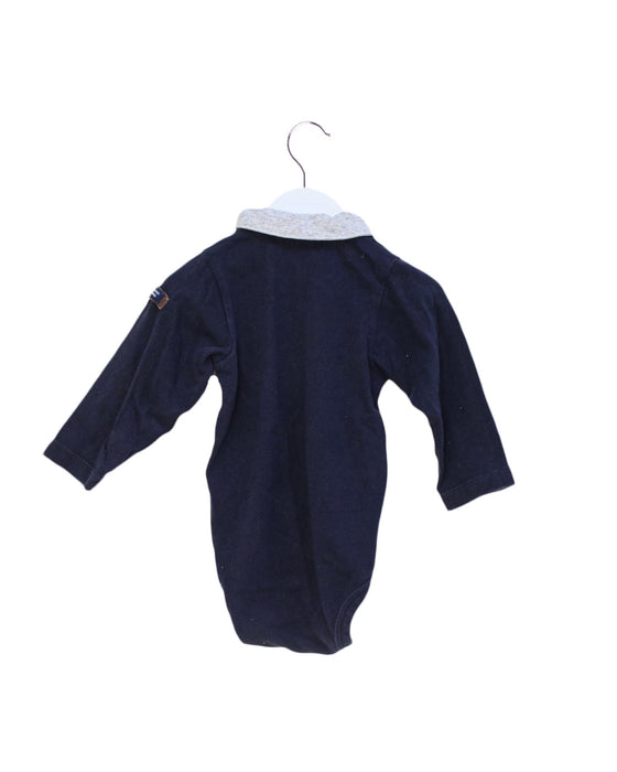 A Navy Long Sleeve Bodysuits from Jacadi in size 6-12M for boy. (Back View)