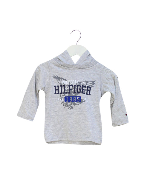 Grey Tommy Hilfiger Hooded Long Sleeve Top 3-6M at Retykle