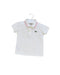 White Lacoste Short Sleeve Polo 12M at Retykle