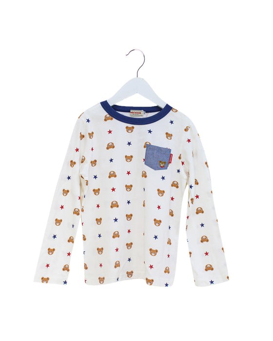 White Miki House Long Sleeve Top 5T at Retykle