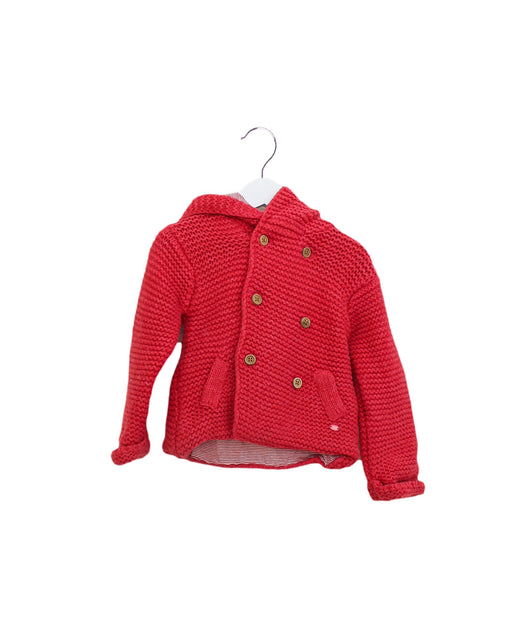 A Red Lightweight Jackets from Cyrillus in size 12-18M for girl. (Front View)