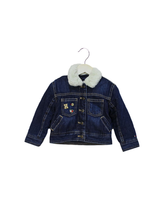 A Blue Lightweight Jackets from Tommy Hilfiger in size 2T for girl. (Front View)