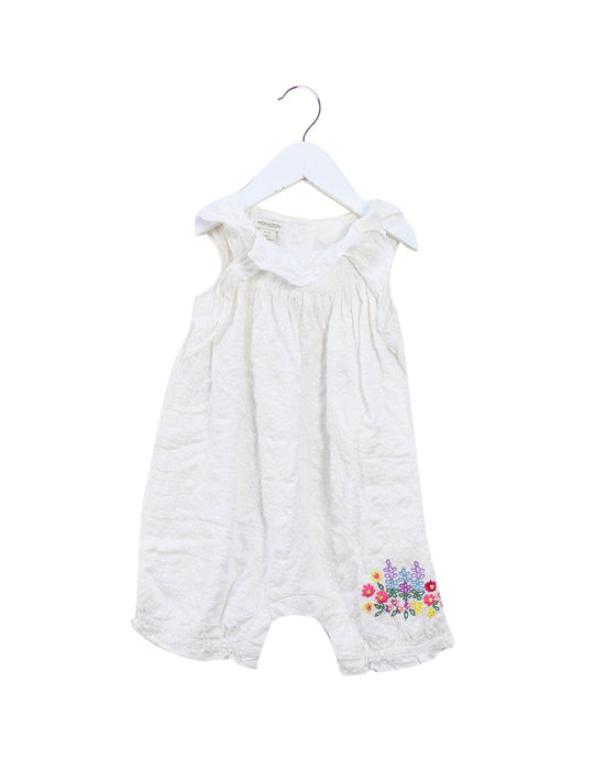 A White Sleeveless Bodysuits from Monsoon in size 12-18M for girl. (Front View)