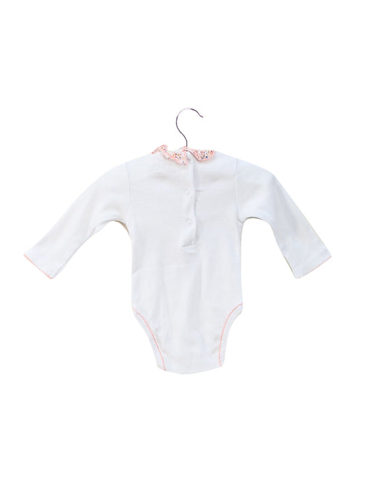 A White Long Sleeve Bodysuits from Cadet Rousselle in size 0-3M for girl. (Back View)