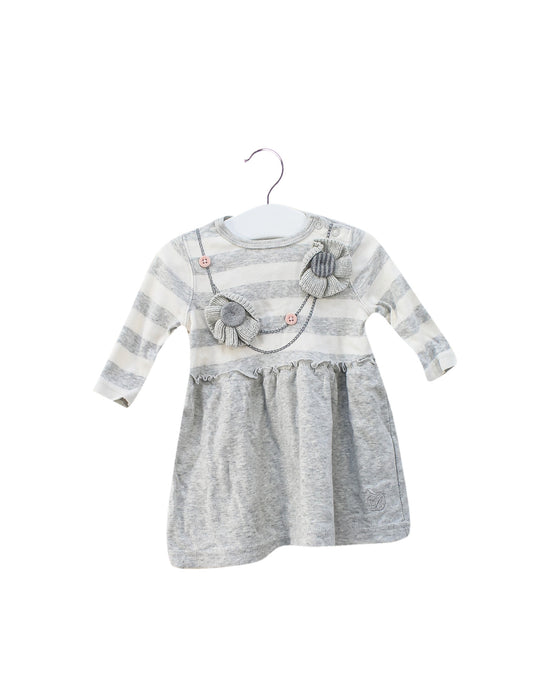 Grey Bonnie Baby Long Sleeve Dress 3-6M at Retykle