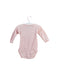 A Pink Long Sleeve Bodysuits from Petit Bateau in size 3-6M for girl. (Back View)