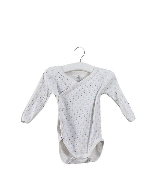 A White Long Sleeve Bodysuits from Petit Bateau in size 3-6M for neutral. (Front View)