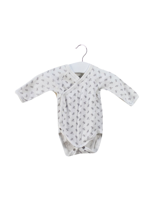 A White Long Sleeve Bodysuits from Petit Bateau in size 0-3M for neutral. (Front View)