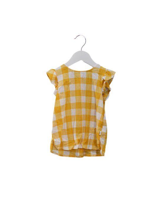 A Yellow Sleeveless Tops from Little Bird in size 2T---3T for girl. (Front View)