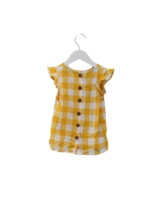 A Yellow Sleeveless Tops from Little Bird in size 2T---3T for girl. (Back View)
